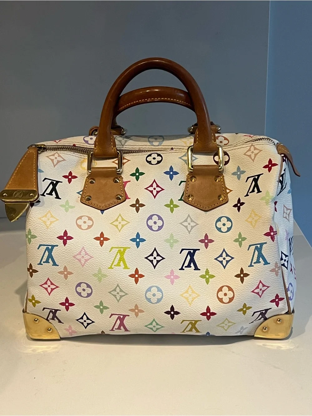 Louis Vuitton Speedy 30 White Multicolor Monogram - Picture 2 of 15